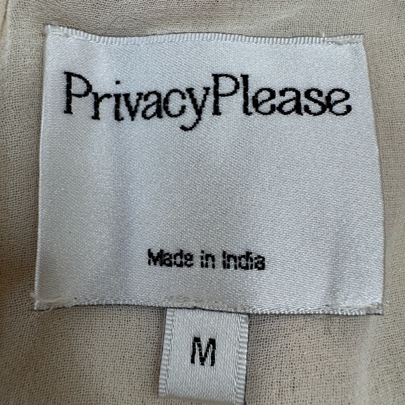 Revolve x Privacy Please Goodwin Cream Tie Waist Floral Romper size Medium $150 - Picture 7 of 8